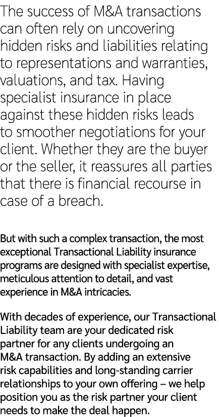 The success of M&A transactions can often rely on uncovering hidden risks and liabilities relating to representations...