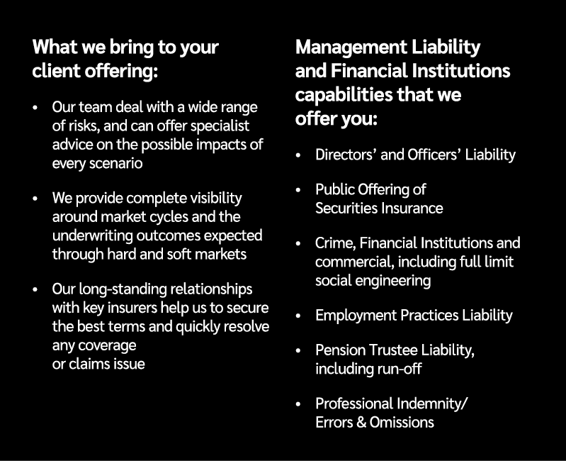 What we bring to your client offering: • Our team deal with a wide range of risks, and can offer specialist advice on...