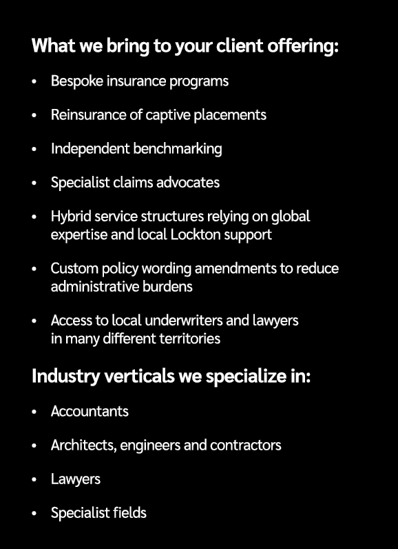 What we bring to your client offering: • Bespoke insurance programs • Reinsurance of captive placements • Independent...
